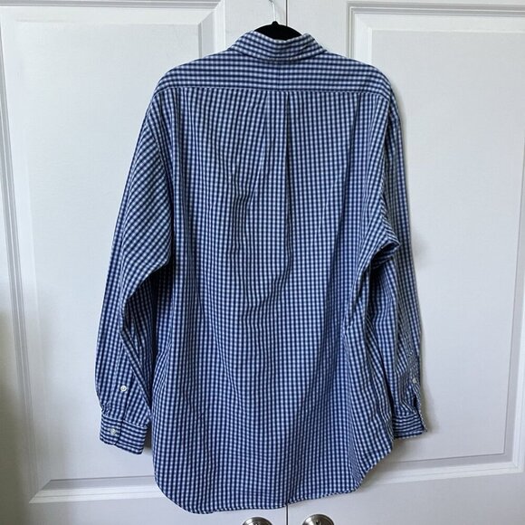 Vintage Ralph Lauren Blake Shirt Mens M Blue Plaid Oxford Button Up - Picture 4 of 7